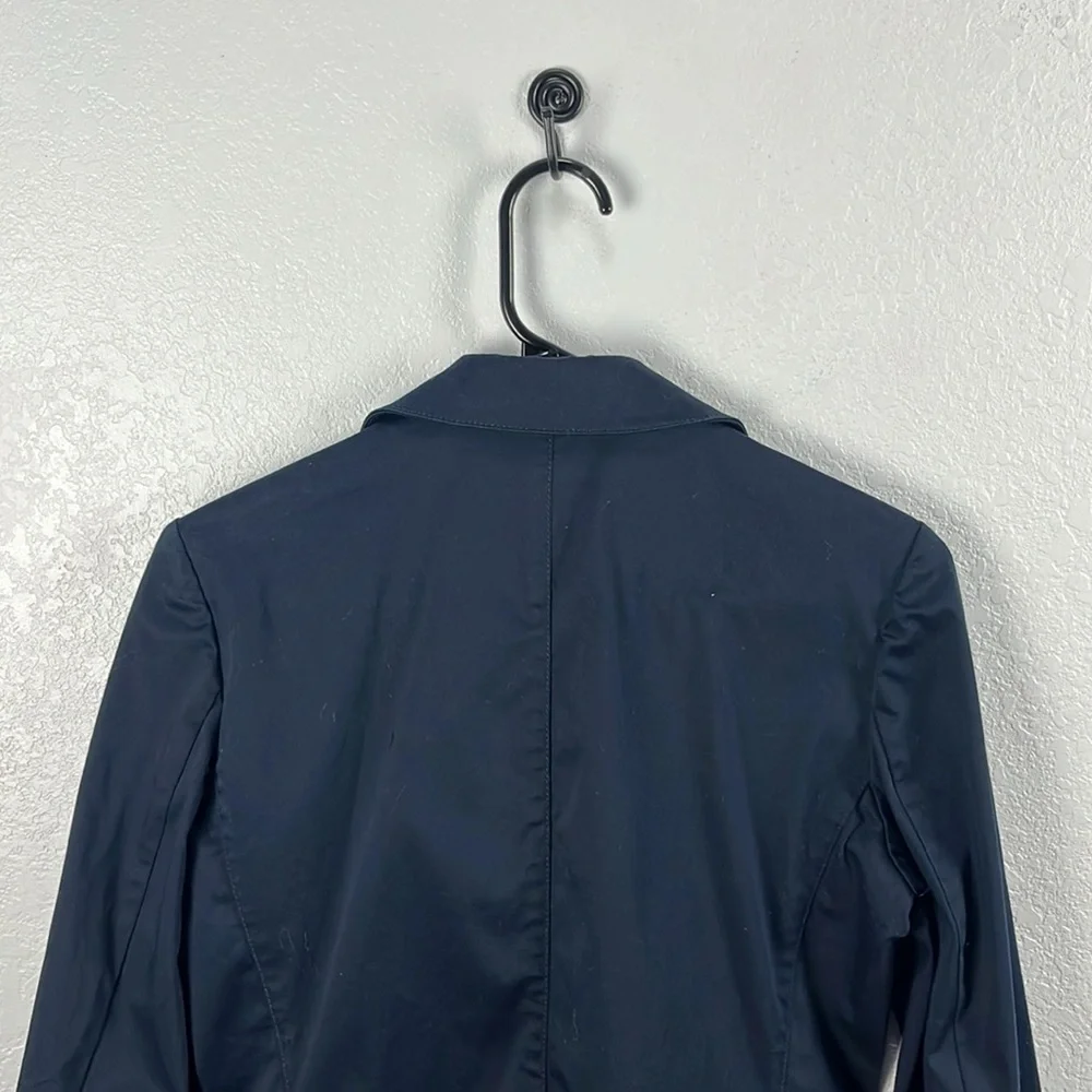 LIZ CLAIBORNE Women’s Sz S‎ Navy Blue Snap Button Jacket Coat Career Office